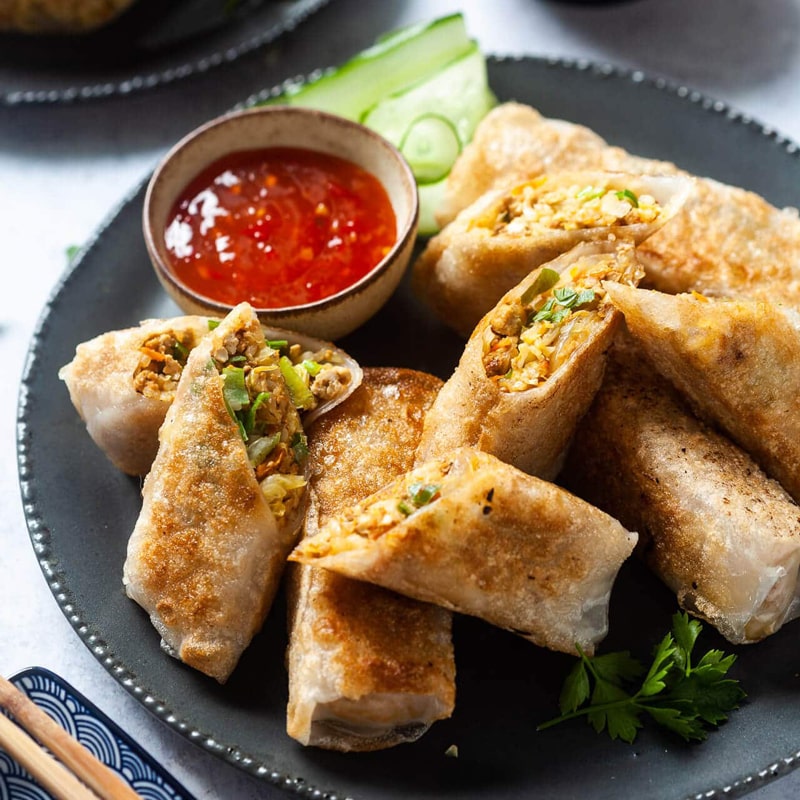 A4. Fried Tofu Spring Rolls