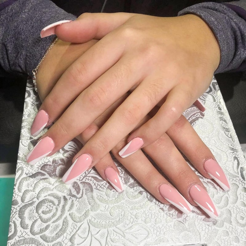 Acrylic Pink & White Fill-ins